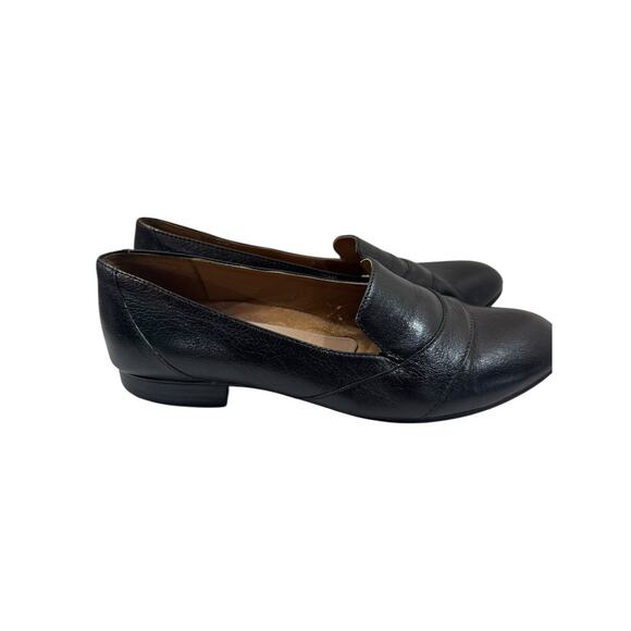 Women's Naturalizer 8M Coretta Black Leather Slip On Loafer Shoes Comfort Preppy - Picture 1 of 9